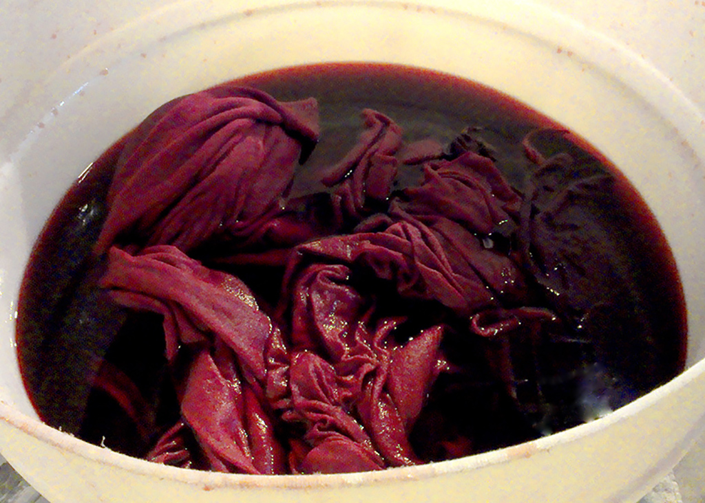 raspberry dye bath