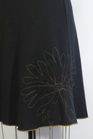 Obsidian Skirt with Flower, Medium