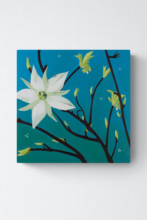 square osoberry flower painting on a wall